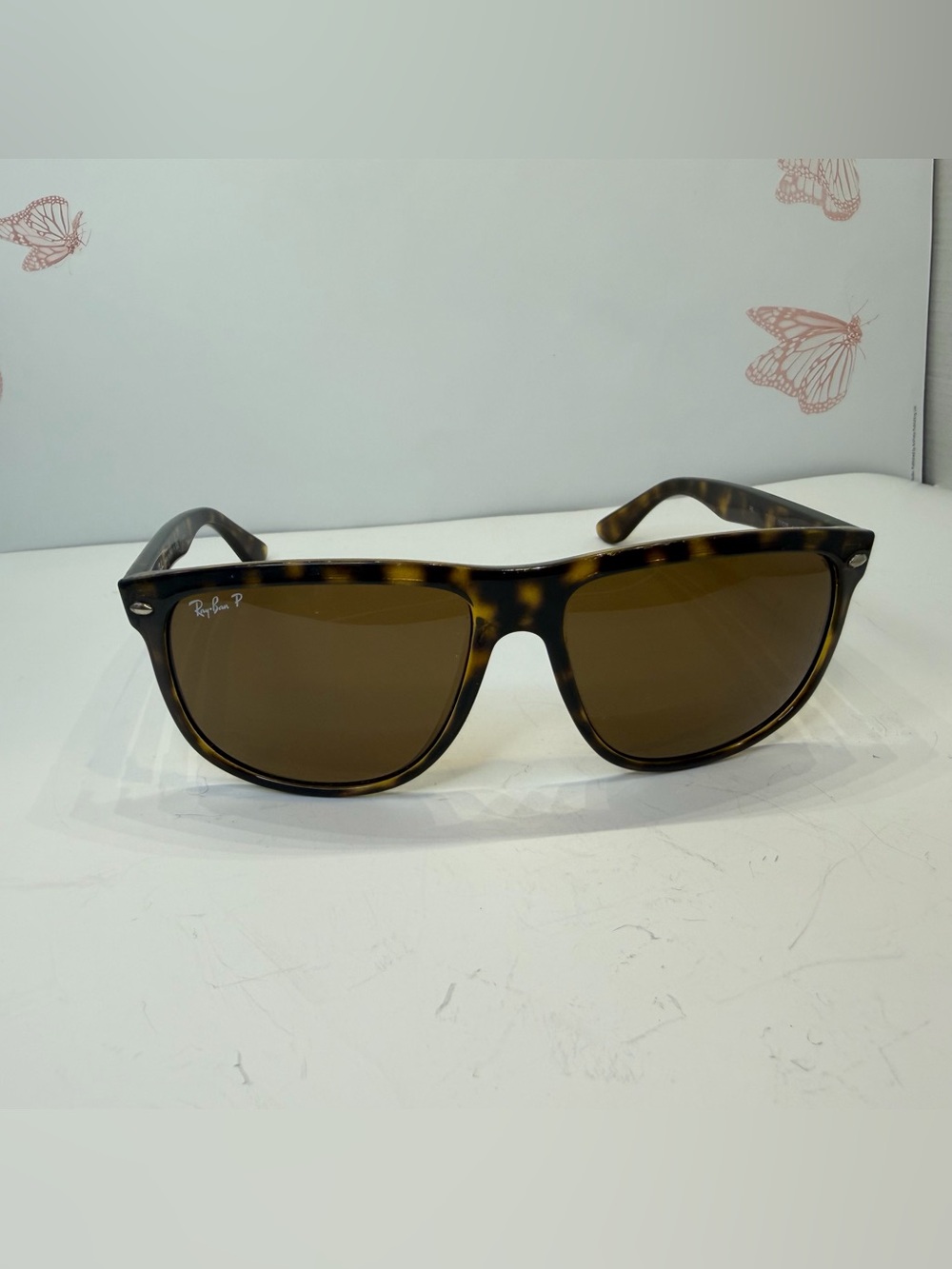 Ray- Ban BOYFRIEND FRAME Polished Light Havana LENSES Brown Polarized
